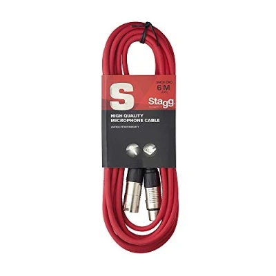 Afbeelding van Stagg SMC6 CRD 6 m XLR naar microfoonkabel rood