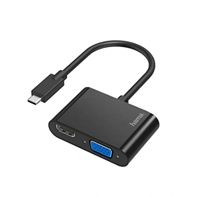 Afbeelding van Hama Video Adapter 2In1 Usb C Stekker Vga &amp; Hdmi&amp;Trade; Aansluiting Ultra Hd 4K