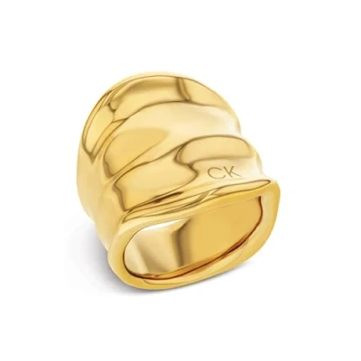Afbeelding van Calvin Klein Elemental Ring goldcoloured, Dames, Maat: 54, Gold coloured
