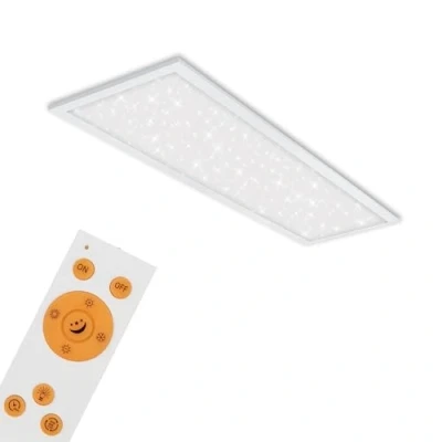 Afbeelding van Briloner Leuchten LED paneel, plafondlamp incl. ster decor, dimbaar, kleurtemperatuurregeling (CCT), afstandsbediening, 24 Watt, 2.200 lumen, wit