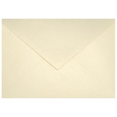 Afbeelding van Netuno 25 pearlescent vanilla C6 enveloppen 114x162mm Aster metallic Gold Ivory zonder venster effect voor bruiloft kerstmis verjaardag