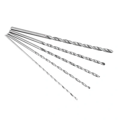 Afbeelding van 5 stuks boorset extra lang, rechte schacht, spiraalboor, gereedschap, 150 mm 160 mm, Ø 2 voor hout