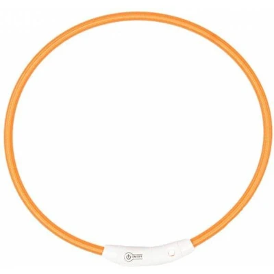 Afbeelding van Licht ring halsband oranje met USB lader 45 cm