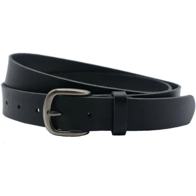 Afbeelding van Heren Dames Riem Leer Zwart grote maten Jeans Nette Pantalon Riemmaat 125 Ronde Gesp Donkere