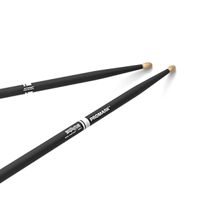 Afbeelding van ProMark Drumsticks Mike Portnoy ActiveGrip voor veilige, comfortabele Grip wordt plakkeriger als je handen zweet Active Finish, ovale houten punt, Hickory Wood 1 paar