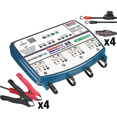 Afbeelding van TecMate OptiMate 2 DUO x 4 BANK, TM574, BRONZEN serie: 5 staps 4x 12V / 12,8V 2A verzegelde lader &amp; onderhouder