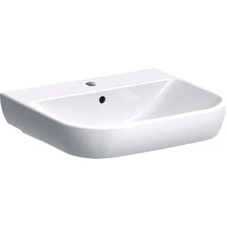 Afbeelding van Geberit Smyle meubelwastafel wit KeraTect (55 x 48 cm) 1 kraangat, met