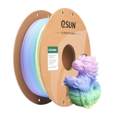 Afbeelding van eSUN Mat Regenboog PLA Filament 1.75mm, Veelkleurig 3D Printer PLA, 1KG Spoel (2.2 LBS) Kleurveranderend voor Printers, Macaroon