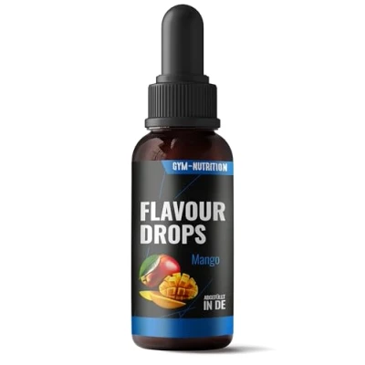 Afbeelding van Flavour Drops Suikervrij 50 ml met doseerpipet Flavor Voedingsaroma voor magere kwark, pap en nog veel meer van Gym Nutrition Mangosmaak