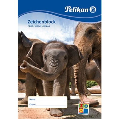 Afbeelding van Pelikan Zeichenblock A4 100g/m 10 Bl. C4/10 chlorfrei wei