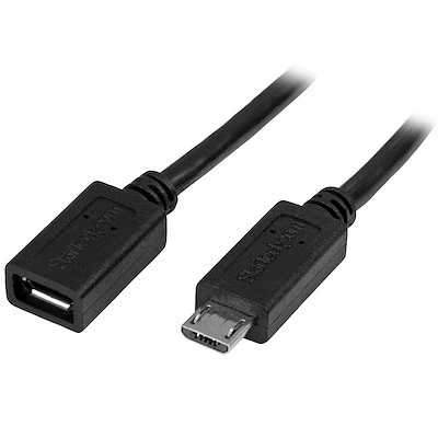 Afbeelding van StarTech.com Micro USB verlengkabel 0,5 m M/F kabel 50cm