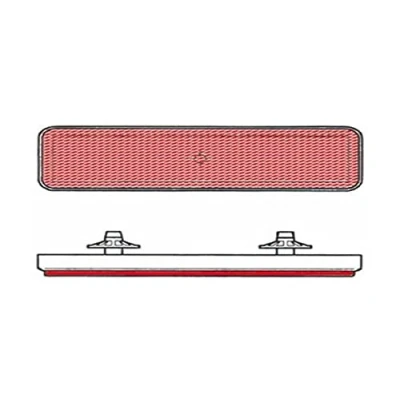 Afbeelding van Reflector vierkant achter rood