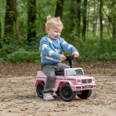 Afbeelding van Bandits &amp; Angels loopauto Mercedes Benz G350D retro roze 1 jaar meisjes