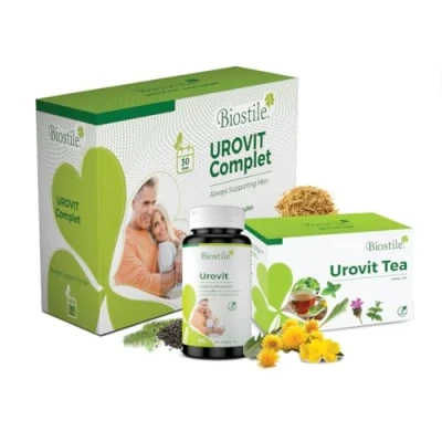 Afbeelding van Biostile Urovit Complet met zaagpalmetto en Tribulus terrestris ter ondersteuning van de prostaat blaasgezondheid bij mannen