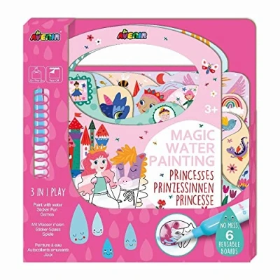 Afbeelding van Avenir Magisch Waterschilderen: BOOK / PRINSES, 6 herbruikbare pagina&#039;s met 3 in 1 play, 3+