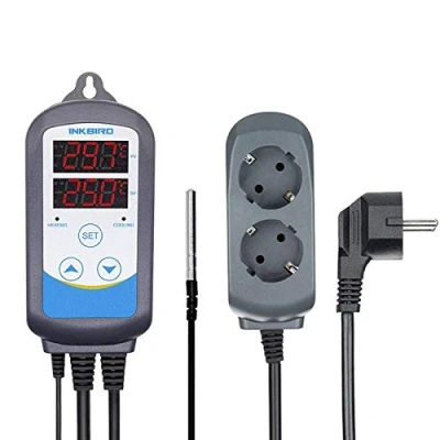 Afbeelding van Inkbird ITC 310T B Thermostaat, Temperatuurregelaar Programmeerbare Timerstekker, 12 Verschillende Temperaturen met Periodes voor Gisting, Bierbrouwen