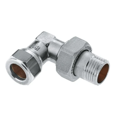 Afbeelding van Bonfix Vernikkelde Radiatorkoppeling haaks 1/2&quot;x15mm