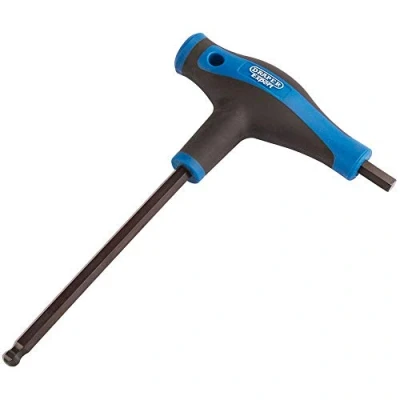 Afbeelding van DRAPER THEX/SG/B Expert Soft Grip &quot;T&quot; handvat hexagon en BALL END KEY, blauw, 8,0 mm