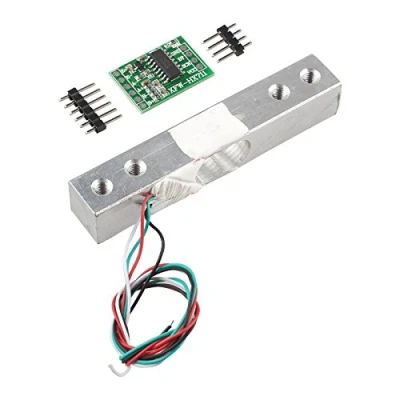 Afbeelding van HALJIA Draagbare Elektronische Gewicht Sensor Load Cell Weegsensor (1KG) + HX711 Weegsensoren Advertentie Module Compatibel met Arduino Raspberry Pi DIY enz.
