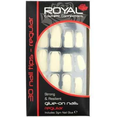 Afbeelding van Royal 30 Glue On Nail Tips Natural (met nagellijm)