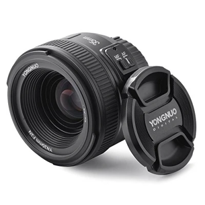 Afbeelding van YONGNUO YN35 35 mm F2.0 groothoek prime lens Groot diafragma Auto Handmatige scherpstelling AF MF voor Nikon DSLR camera&#039;s + WINGONEER flitsdiffusor