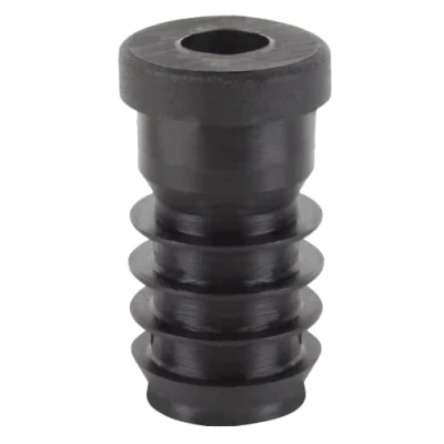 Afbeelding van Alberts 426828 schroefdraadstoppen voor het sluiten van ronde buizen kunststof, zwart diameter 20 mm schroefdraad M8 set 4