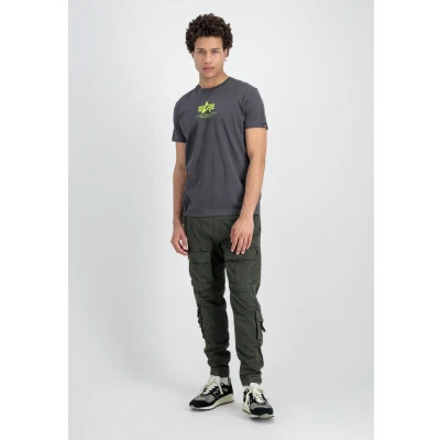Afbeelding van Alpha Industries Basic Tshirt print, Heren, Maat: Small, Vintage grey