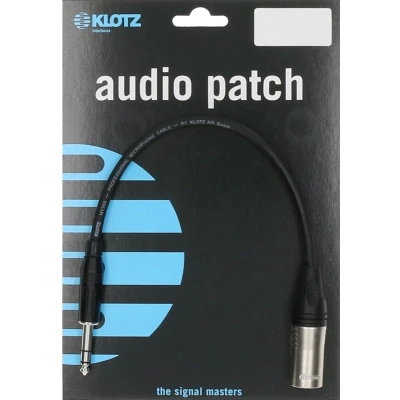 Afbeelding van Klotz M1MS1K0060 microfoonkabel 3p XLR male 6.35 mm jack 0.6 m