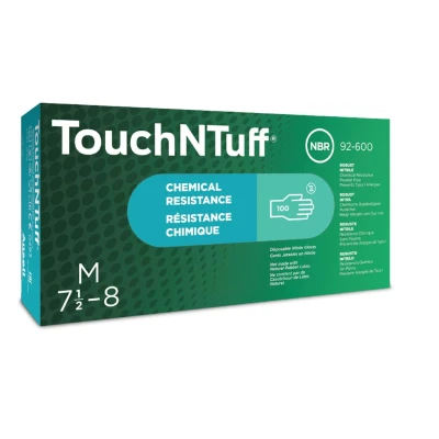 Afbeelding van TouchNTuff® 92 600 Nitril Wegwerp Handschoenen, Latexvrij, Poedervrij, XL, Groen, 100 stuks