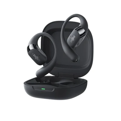 Afbeelding van Shokz NIEUWE OpenFit 2+ Open Ear Hoofdtelefoons, Met Dolby Audio Ondersteuning, Comfortabele Oordopjes, 48 uur Speeltijd, IP55 Waterbestendig, USB C Snel Opladen, Draadloos Opbergtasje, Zwart
