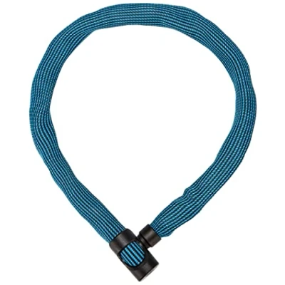 Afbeelding van ABUS kettingslot IVERA Chain 7210 Fietsslot met zeer flexibele IvyTex kunstvezelcoating veiligheidsniveau 8 85 cm Blauw