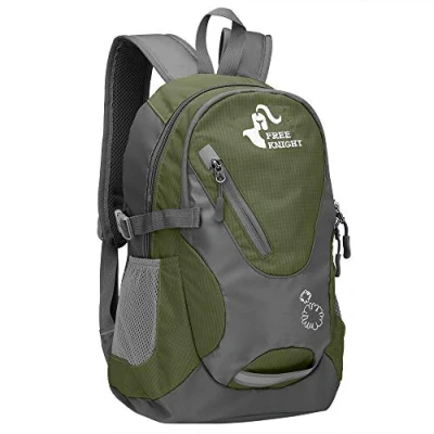 Afbeelding van free knight Kleine dagrugzak, 20 liter, fietsen, wandelrugzak, waterdichte reisrugzak, lichtgewicht, legergroen, Lang