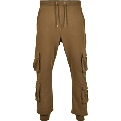 Afbeelding van Urban Classics Double Pocket Terry Cargobroek, Heren, Maat: Medium, Summerolive