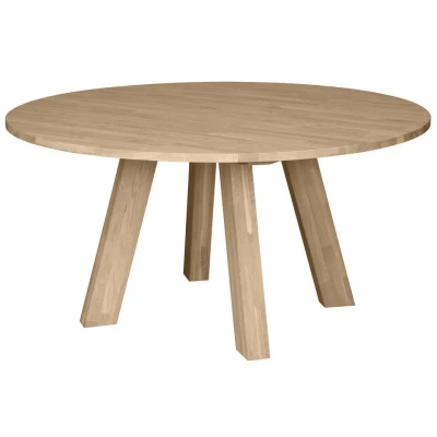 Afbeelding van Woood Rhonda eettafel XL ø150 cm eiken naturel Hout