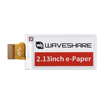 Afbeelding van Waveshare 2.13 Inch E Paper Raw Display Panel(B) V4, 250x122Resolution Red Black White Three Color Ink Screen Electronic Without PCB for Raspberry Pi/Jetson Nano/Arduino/STM32