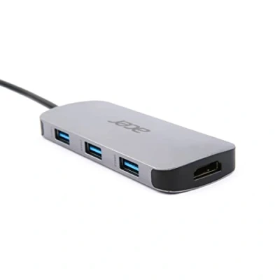 Afbeelding van Acer USB Type C Dongle 7 in 1 1xHDMI 3xUSB3.2 1xSD/TF 1xPD Zilver