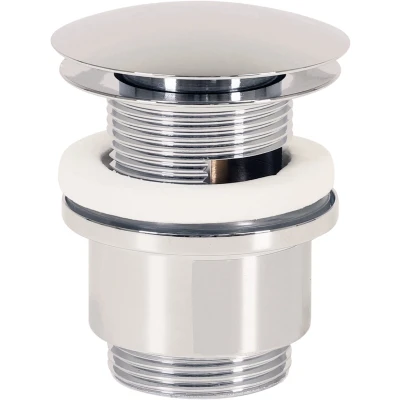 Afbeelding van Plieger design afvoerplug pop up met overloop (chroom) 5/4&quot; rond