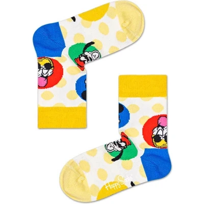 Afbeelding van Happy Socks Kids Disney Sunny Crew Sock, Kleurrijke en Leuke, Sokken voor kinderen, Geel (0 12M)