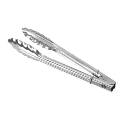 Afbeelding van HENDI Saladetang, met klem, vaatwasmachinebestendig, serveertang, keukentang, salade, groenten, heavy duty design, (L)240mm, roestvast staal