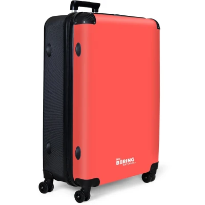 Afbeelding van NoBoringSuitcases.com® Koffer groot Reiskoffer lichtgewicht Roze Effen Rolkoffer met 4 wielen Grote trolley XL 98 liter bagage