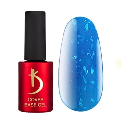 Afbeelding van K odi Professional Base Coat nagellak onderlak Cover Gel Bright Blue Neon Camouflage Silver Glitter Flakes UV kleuren gelnagels LED 7 ml