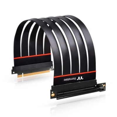 Afbeelding van Thermaltake PCIe Riser kabel 4.0 x16 stekker, Bus 0.30 m Zwart 90 haaks AC 058 CO1OTN C2