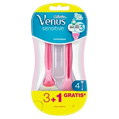 Afbeelding van Gillette Venus Sensitive scheerapparaat voor dames en wet, 3+1