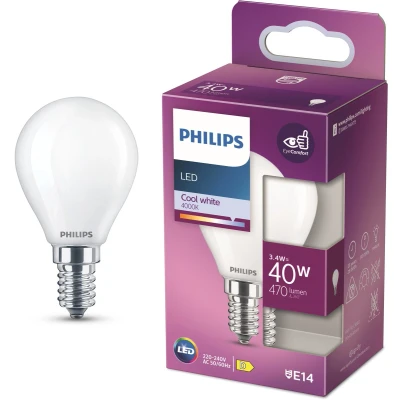 Afbeelding van Philips LED kogel lamp mat niet dimbaar E14 P45 4,3W 470lm 4000K 23…