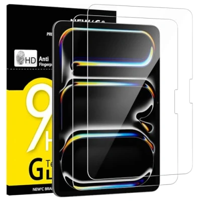 Afbeelding van NEW&#039;C 2 Stuks, Screen Protector voor iPad Pro 11 inch M4 (2024), Modèle A2836 A2837 A3006, Gehard Glass Schermbeschermer Film 0.33 mm ultra transparant, resistent