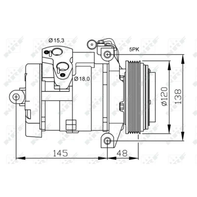 Afbeelding van NRF Airco compressor 32470