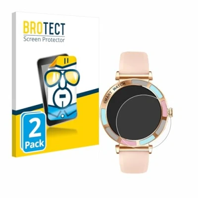 Afbeelding van BROTECT Screenprotector voor Bekomiya Smartwatch 1.27&quot; Folie Beschermfolie transparant (2 Stuks)