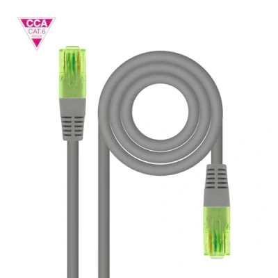 Afbeelding van NANOCABLE 10.20.1425 netwerkkabel, RJ45, Cat.6, UTP, AWG26, CCA (Copper clad aluminium), kopergecoat, grijs, 25 m