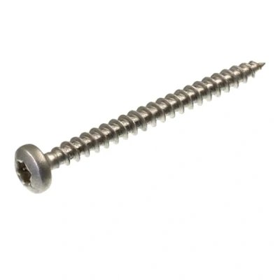 Afbeelding van SECCARO Spaanplaatschroef halfronde kop 4 x 45 mm, roestvrij staal V2A VA A2, houtschroef met volledige schroefdraad, TX/binnenzeskant, 150 stuks