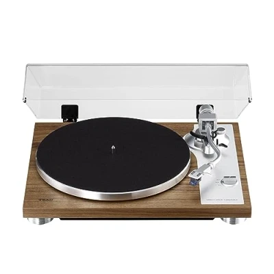 Afbeelding van Teac TN 4D SE Direct Drive Analoge Draaitafel (High End SAEC Tonarm, Gegoten Aluminium Draaitafel, Geïntegreerde PHONO EQ Versterker) Walnoot Bruin
